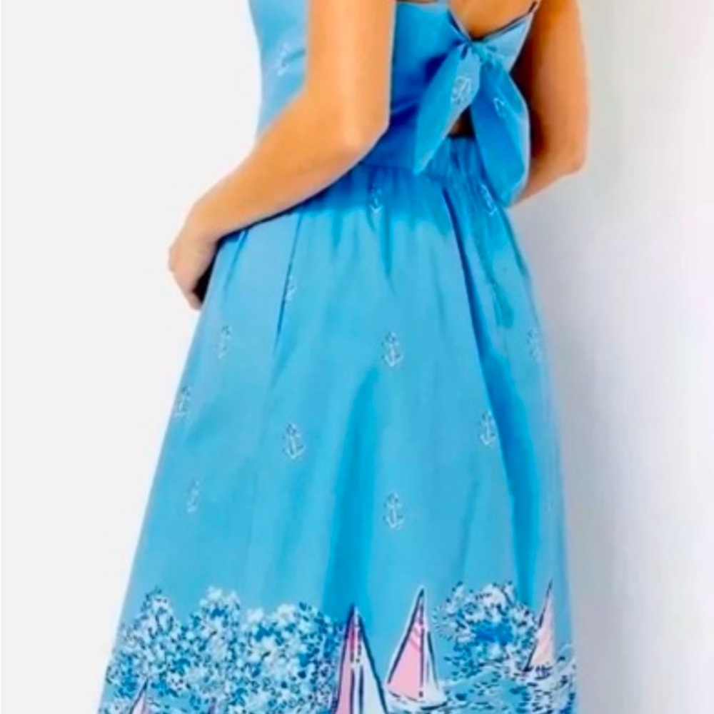 Lilly Pulitzer NWT Charlese Maxi A Lil Nauti - Picture 2 of 2